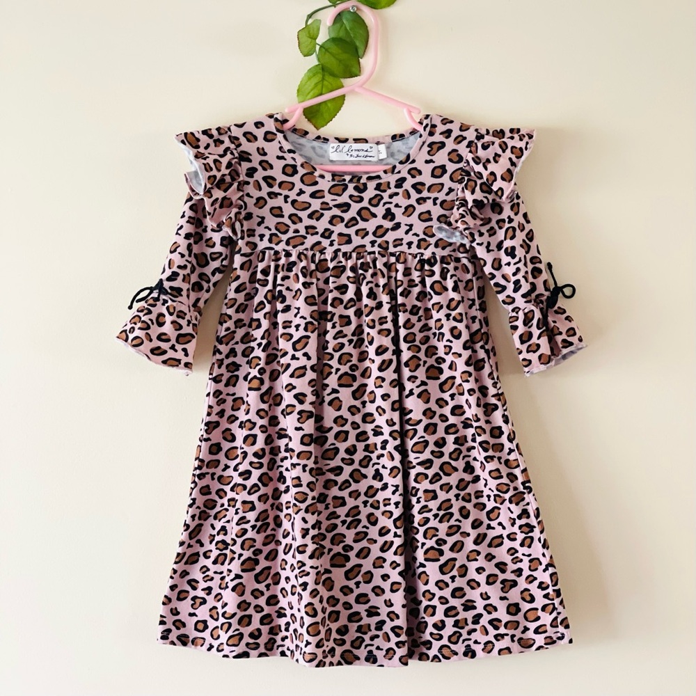 For Love and Lemons Lil’ Lemons Toddler Girls Leopard Dress, Size 2T